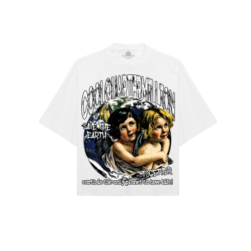 SAVE THE EARTH OVERSIZED TEE -WHITE