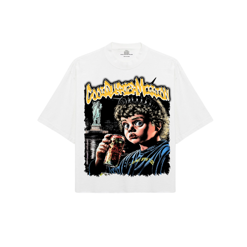 LIBERTY STREETS OVERSIZED TEE -WHITE