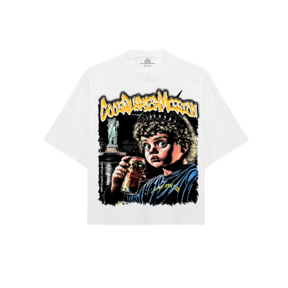 LIBERTY STREETS OVERSIZED TEE -WHITE