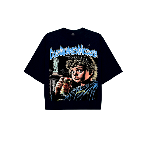 LIBERTY STREETS OVERSIZED TEE -BLACK